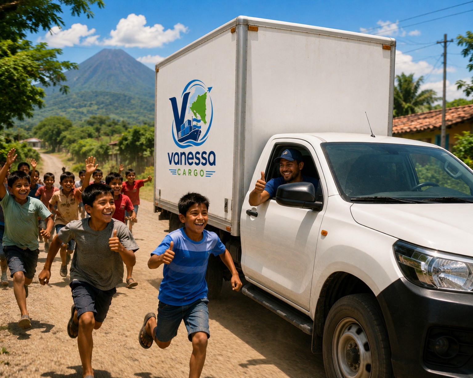 Entrega de Vanessa Cargo a una familia en Nicaragua