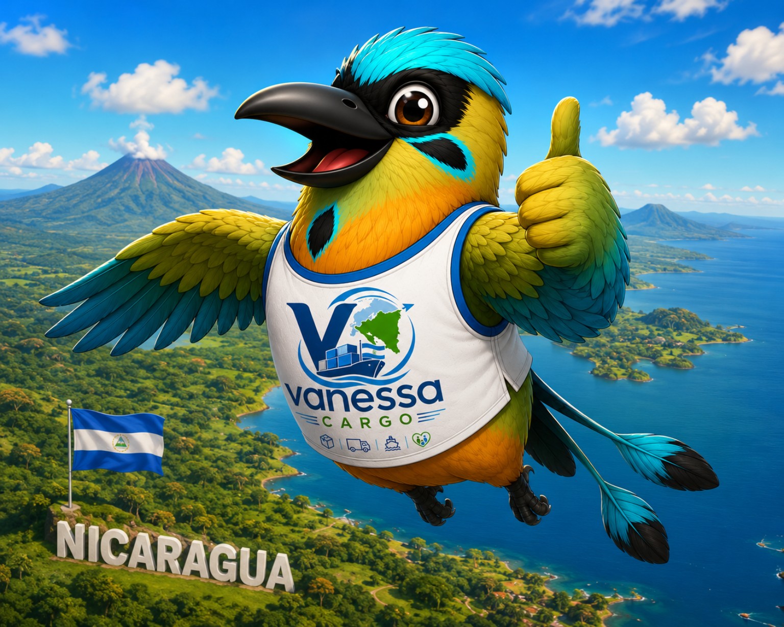 Camión de Vanessa Cargo transportando carga en Nicaragua